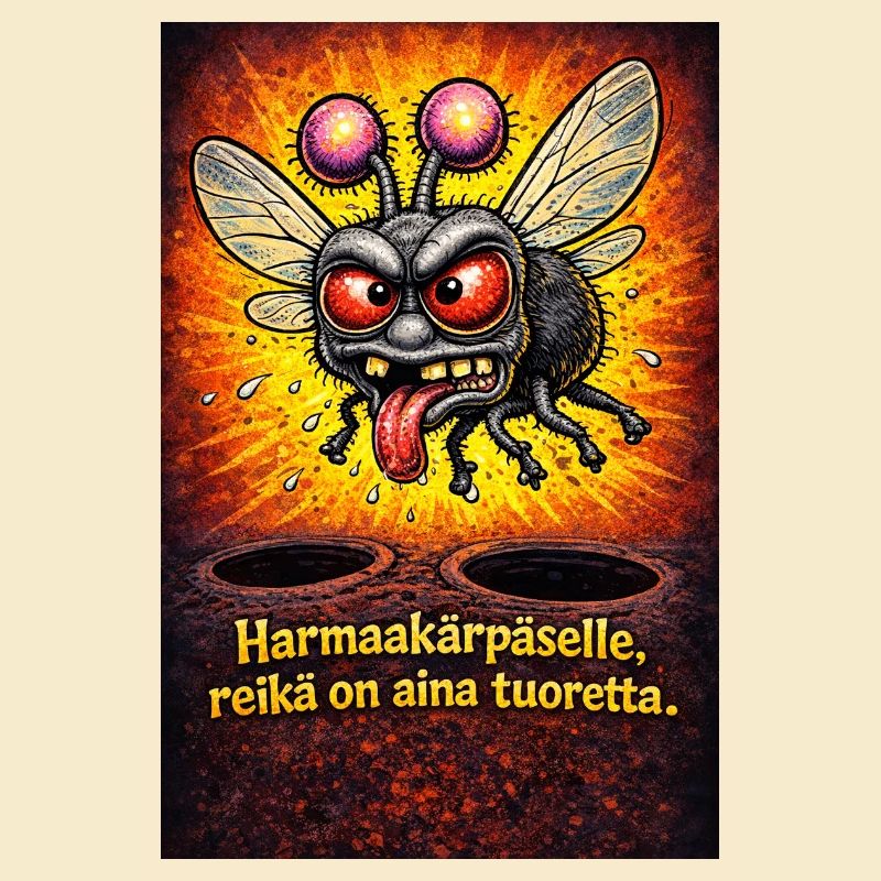 Für eine graue Fliege ist das Loch immer eine Staubquelle