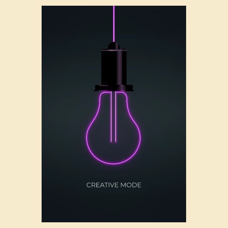 Creative Mode Neon Glühbirne Poster