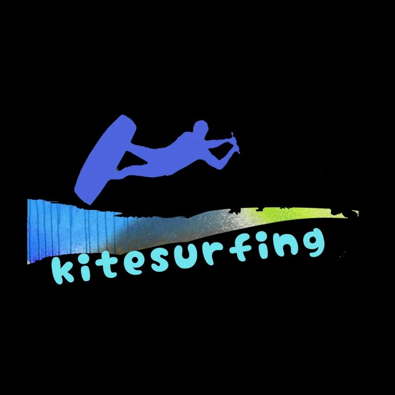 Kitesurf, surf, kitesurf, graffiti