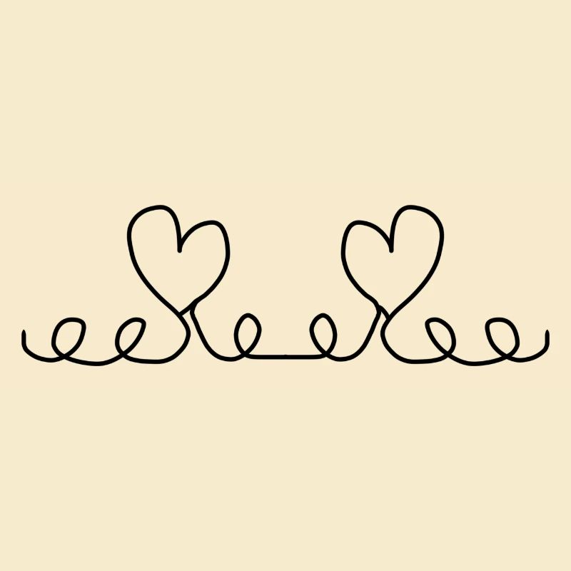 Line Two Hearts Heart