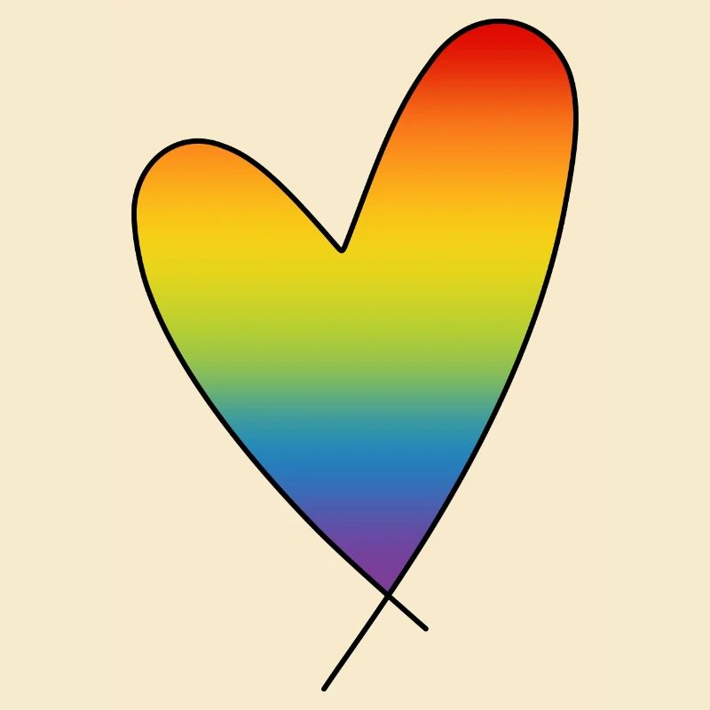 Regenbogen Herz Regenbogenfarben CSD Pride Month
