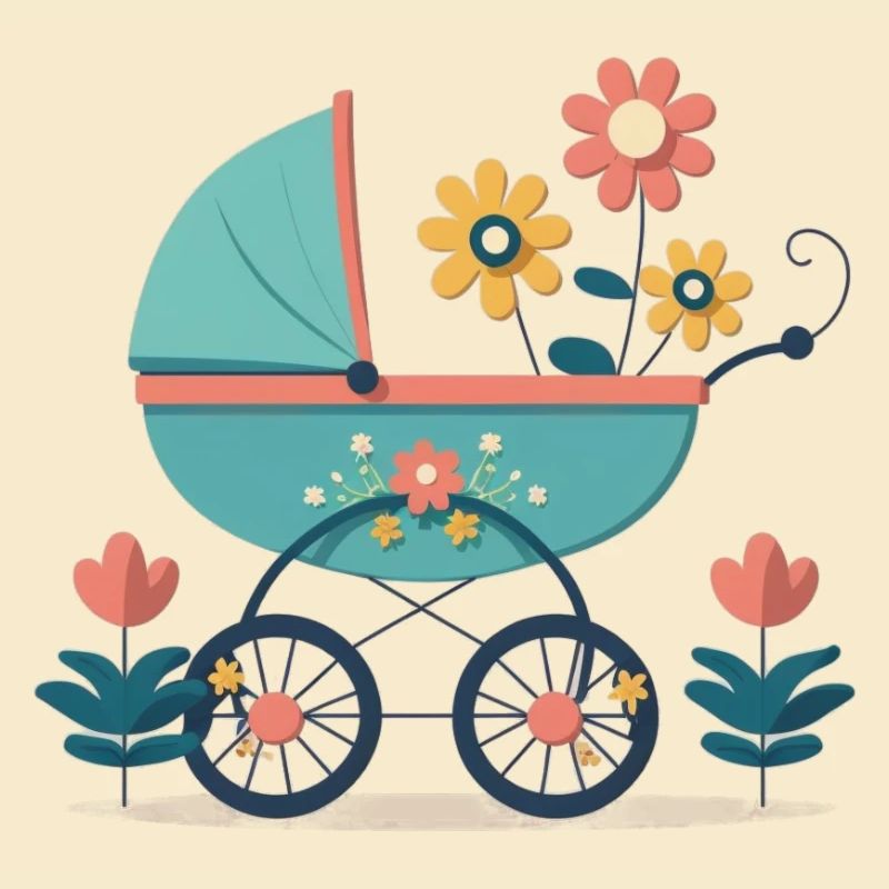 Flowery stroller 7