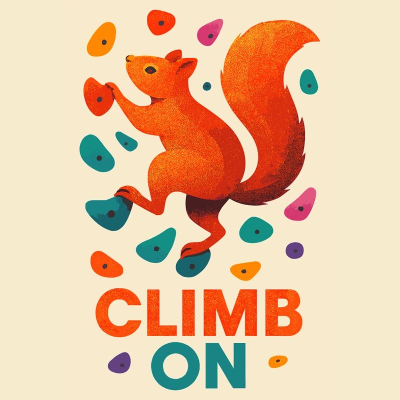 Bouldern Eichhörnchen Klettern Motivation Geschenk