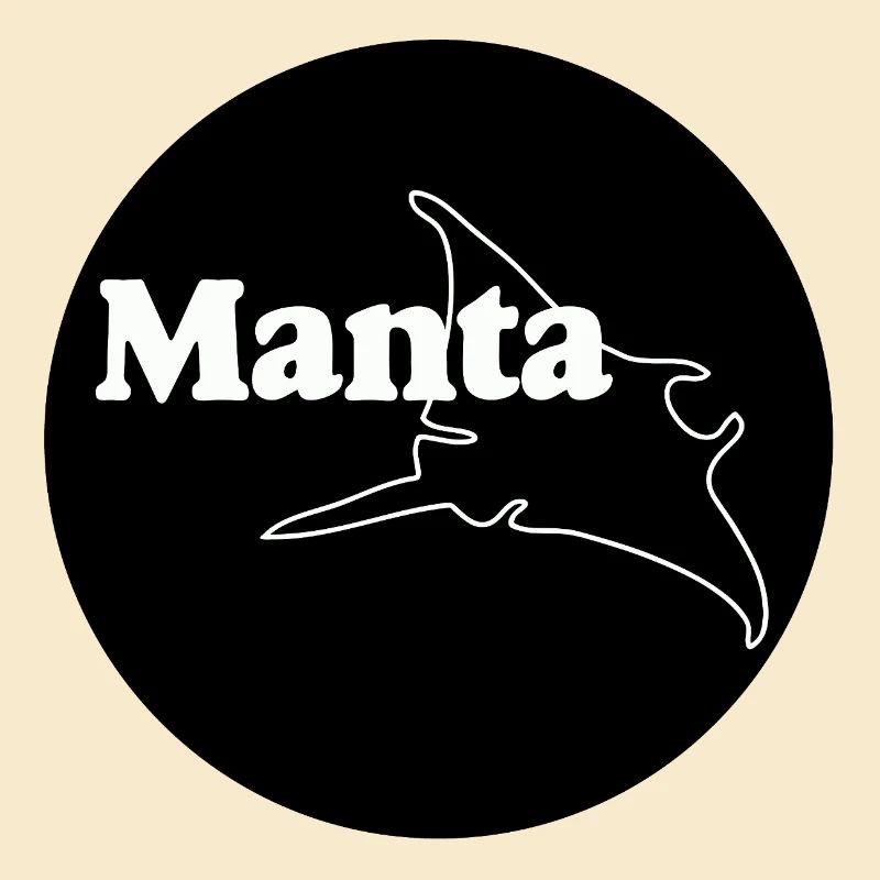 Rochen , Mantarochen , Manta Button , Aufkleber