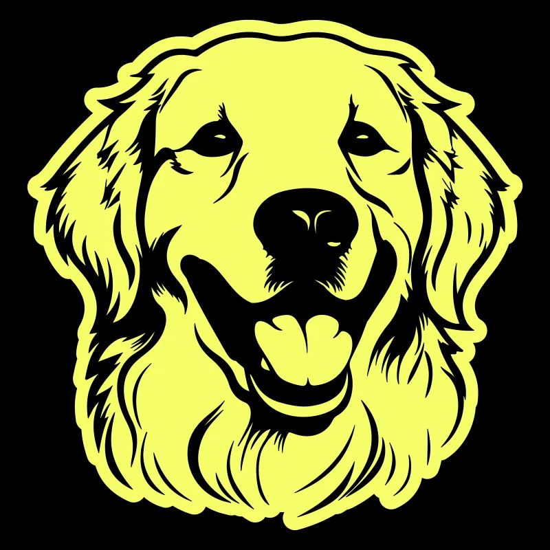 Tête de chien Golden Retriever