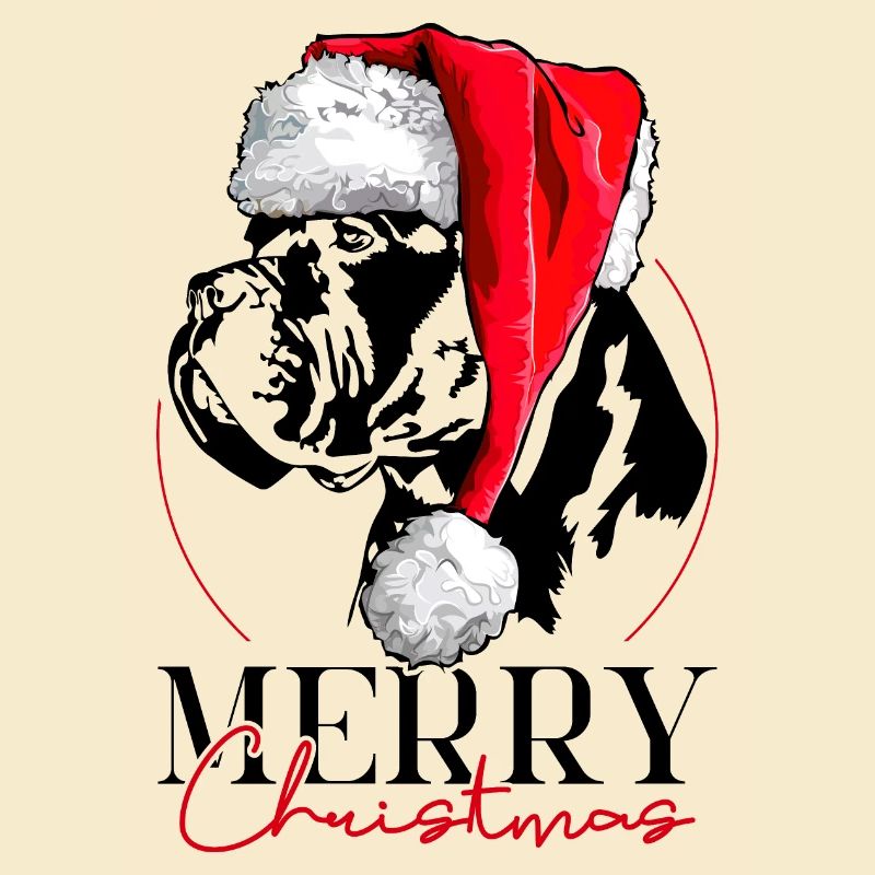 Santa Cane Corso Joyeux Noël Chiens Wilsigns
