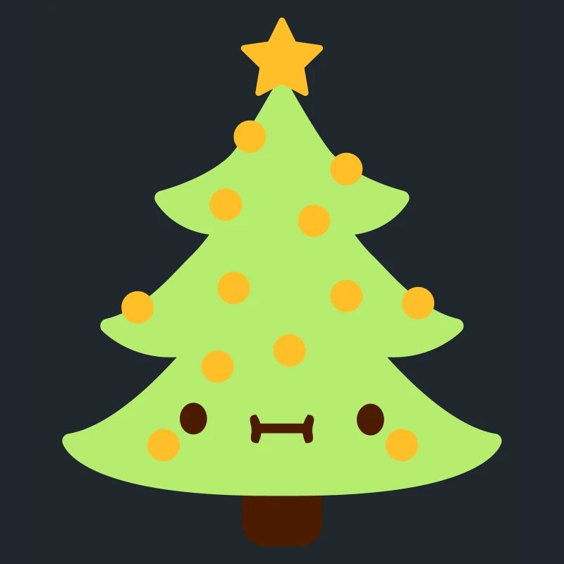 Christmas tree with face