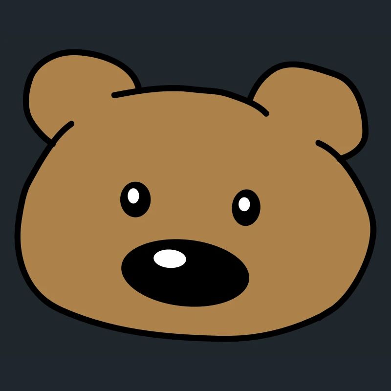 Cute Cute Cute Bear Face Brown Bear Head