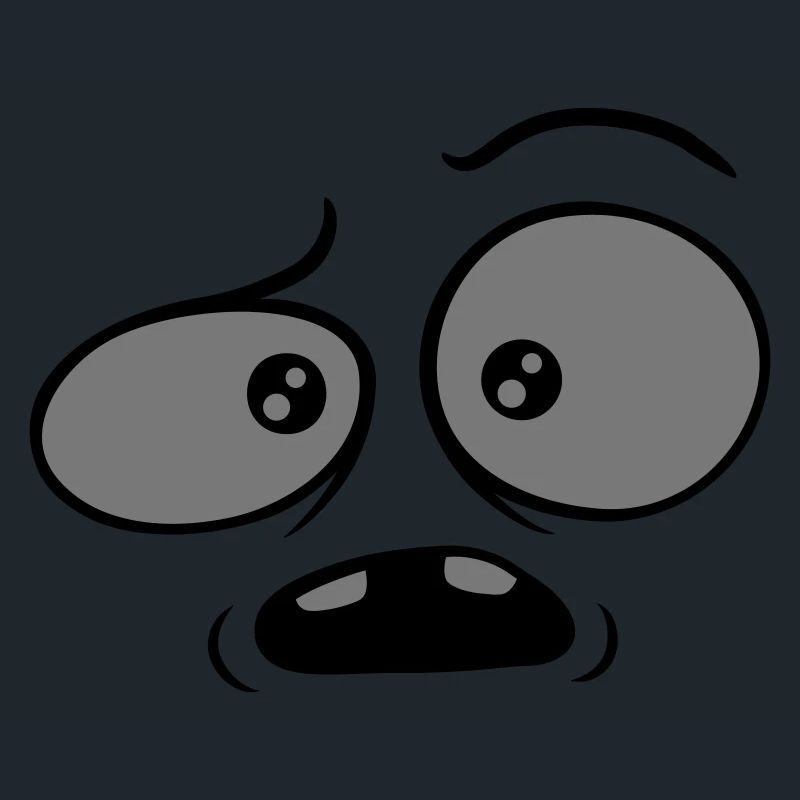 Skeptical confused comic face