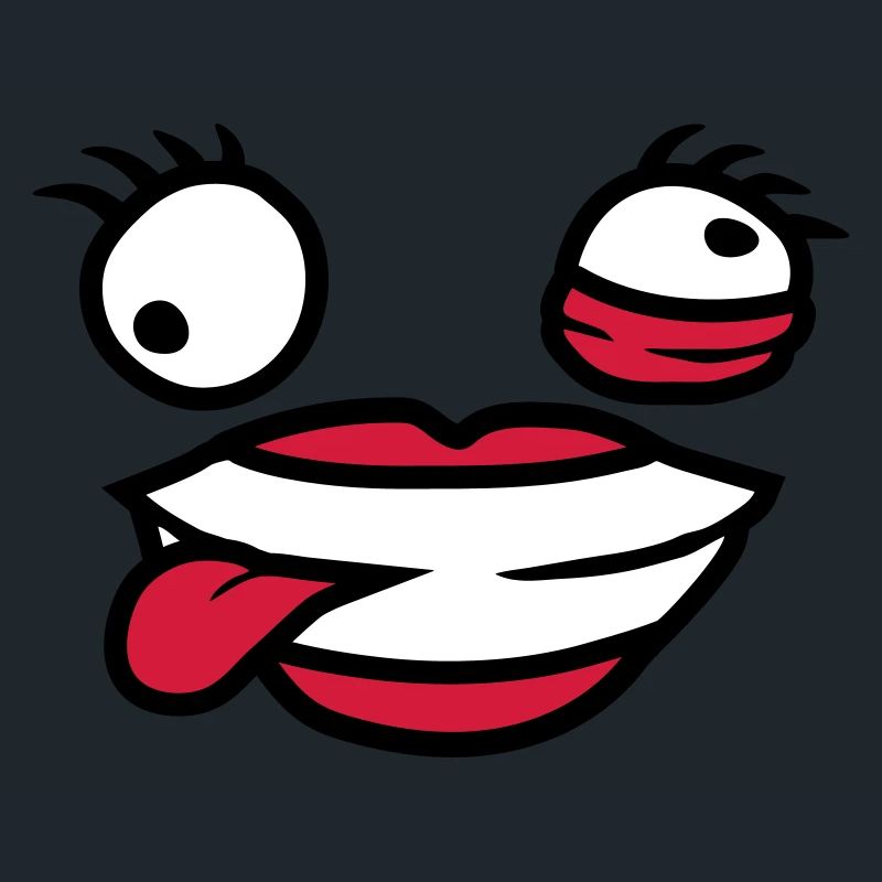 Crazy female comic face