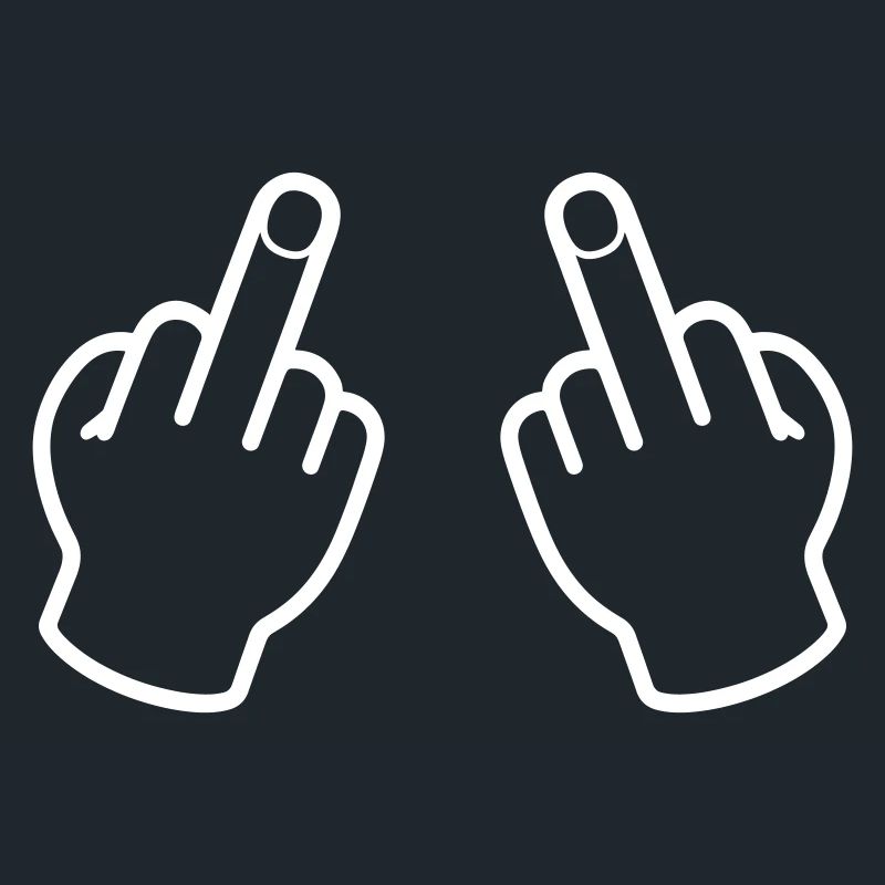 Mittelfinger Hand Frech