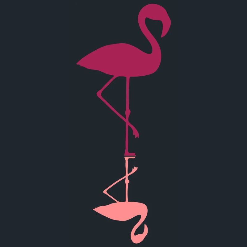 flamingo mirroring water mirrored reflection r