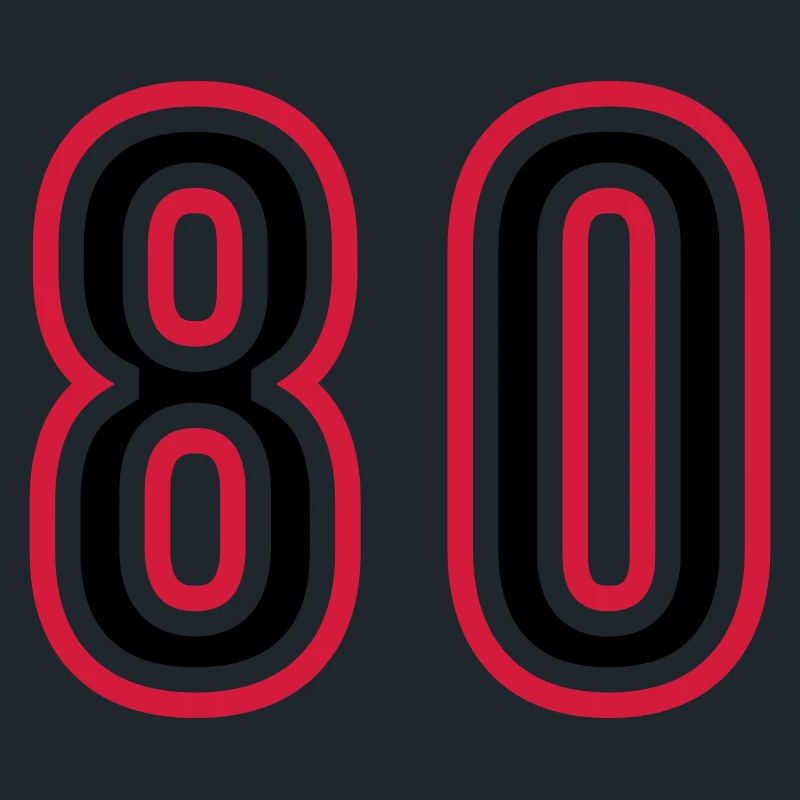 80 Number Years Jersey