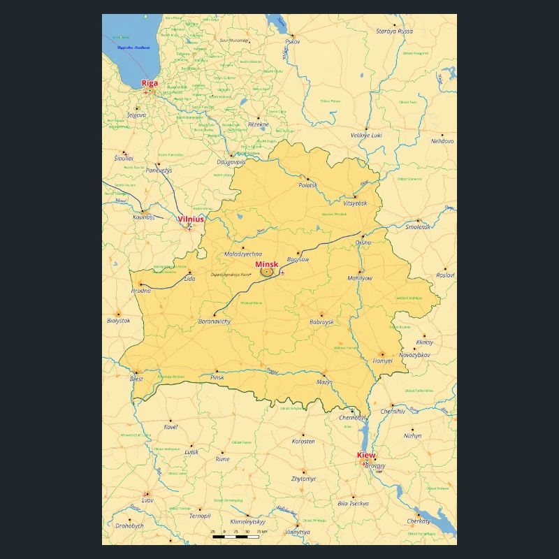 Belarus Map Belarus