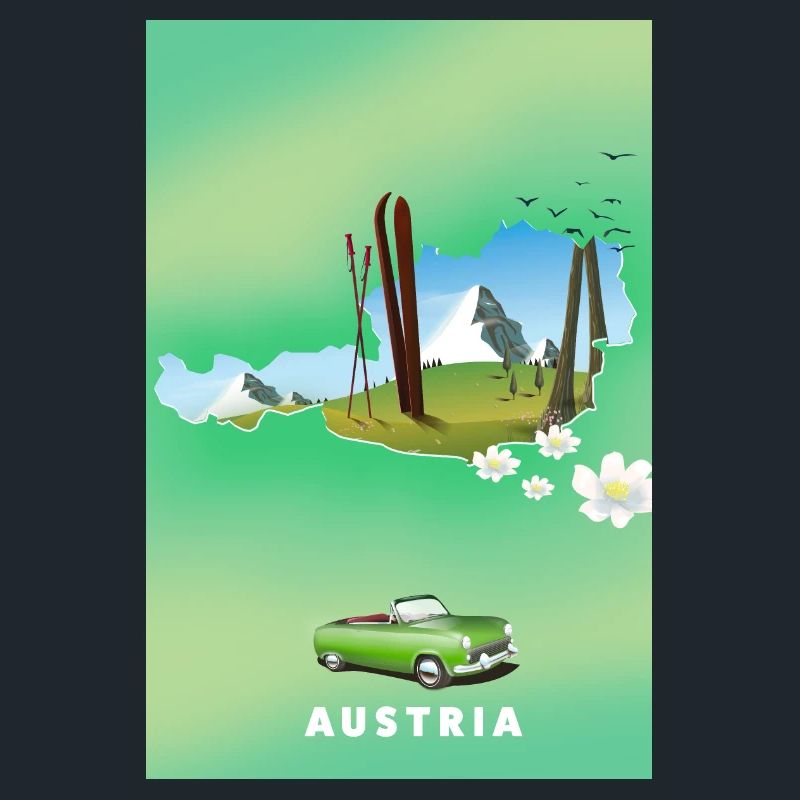 Austria Ski poster