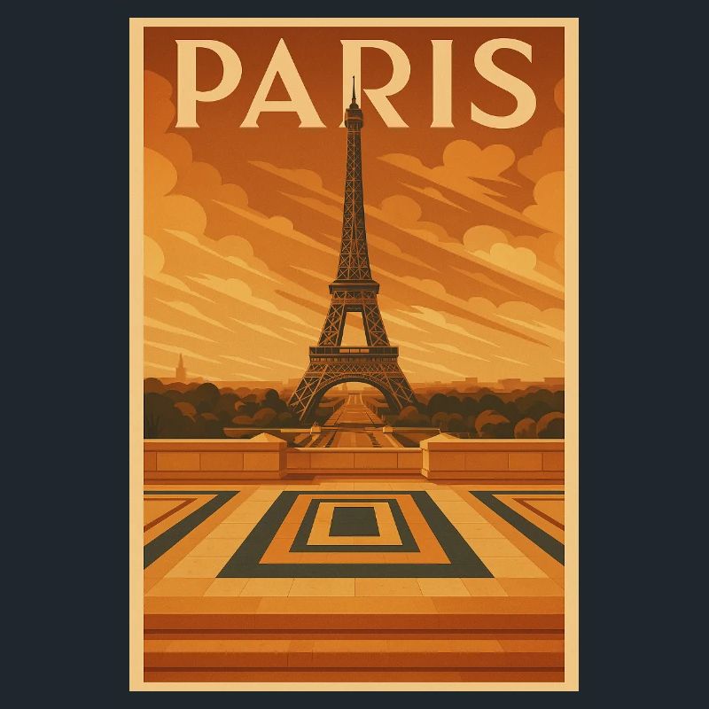 Tour Eiffel Art Déodorant Affiche de Voyage