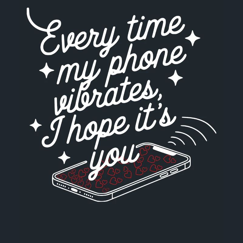Simple Vibes - Conception de texte de téléphone propre avec des cœurs
