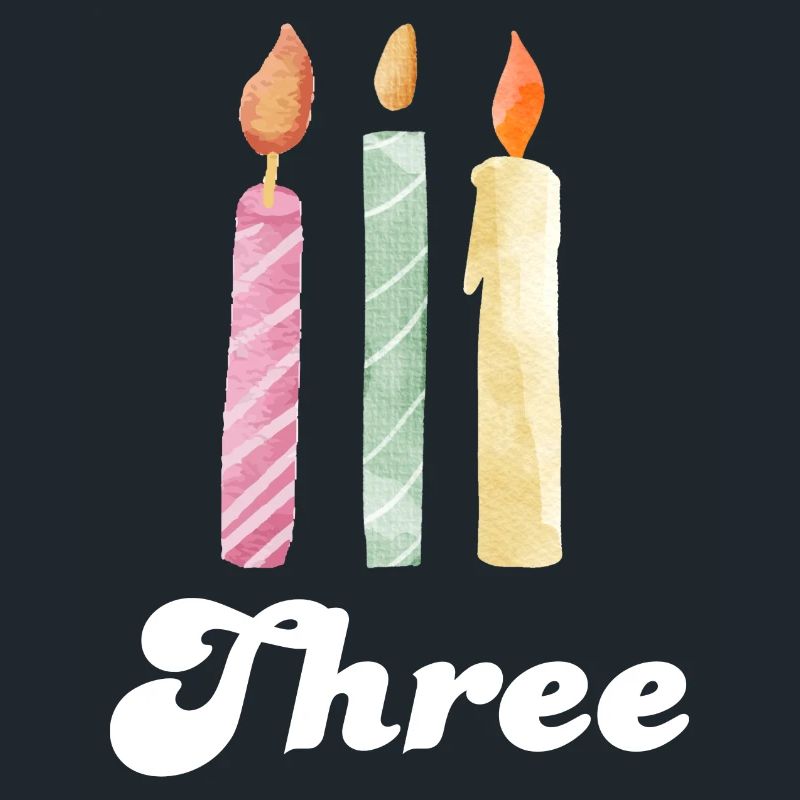 3rd Anniversary Candle