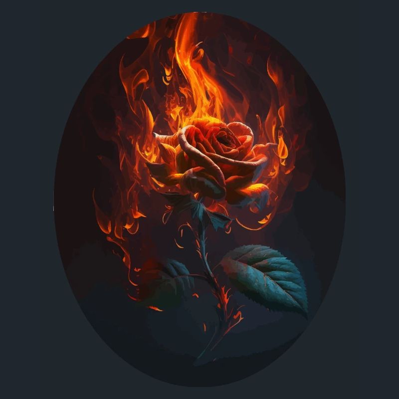 Burning Rose Gift