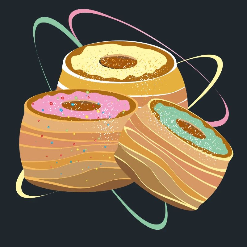 Trois Cronuts – Illustration avec une douce séduction
