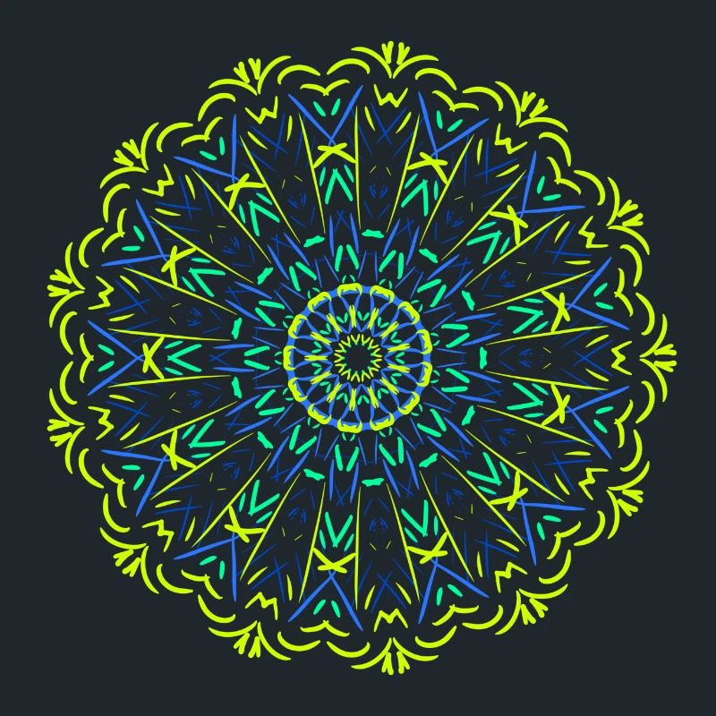 Leuchtendes Mandala Neon Design