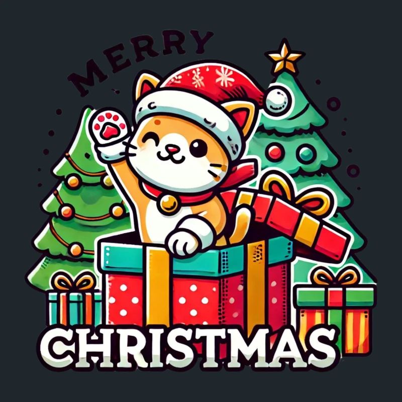 Chat Joyeux Noël High Five 1