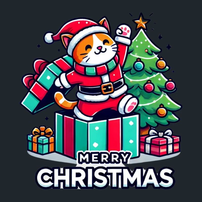 Chat Joyeux Noël High Five 2