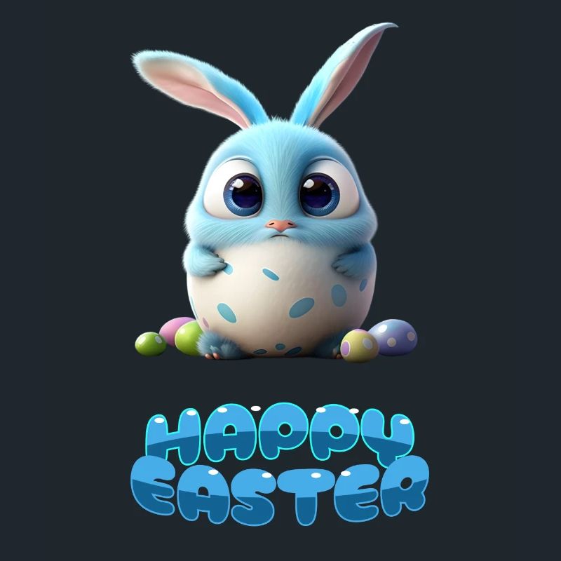 Drôle mignon joyeux lapin de Pâques