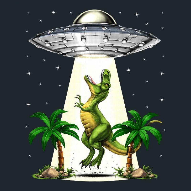 T-Rex Dinosaur Alien Abduction