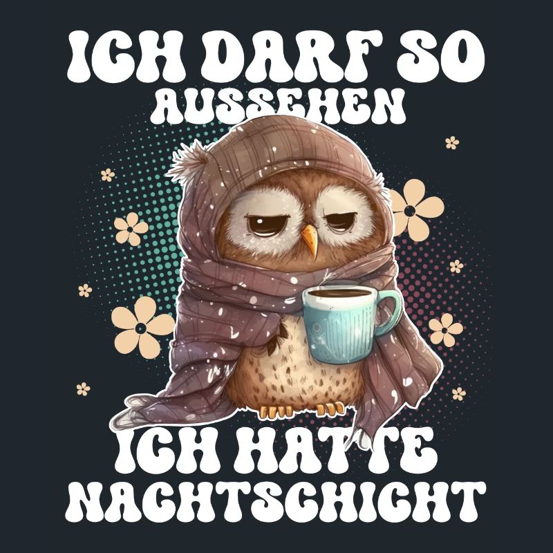 Nachtschicht Eule Kaffee Müde