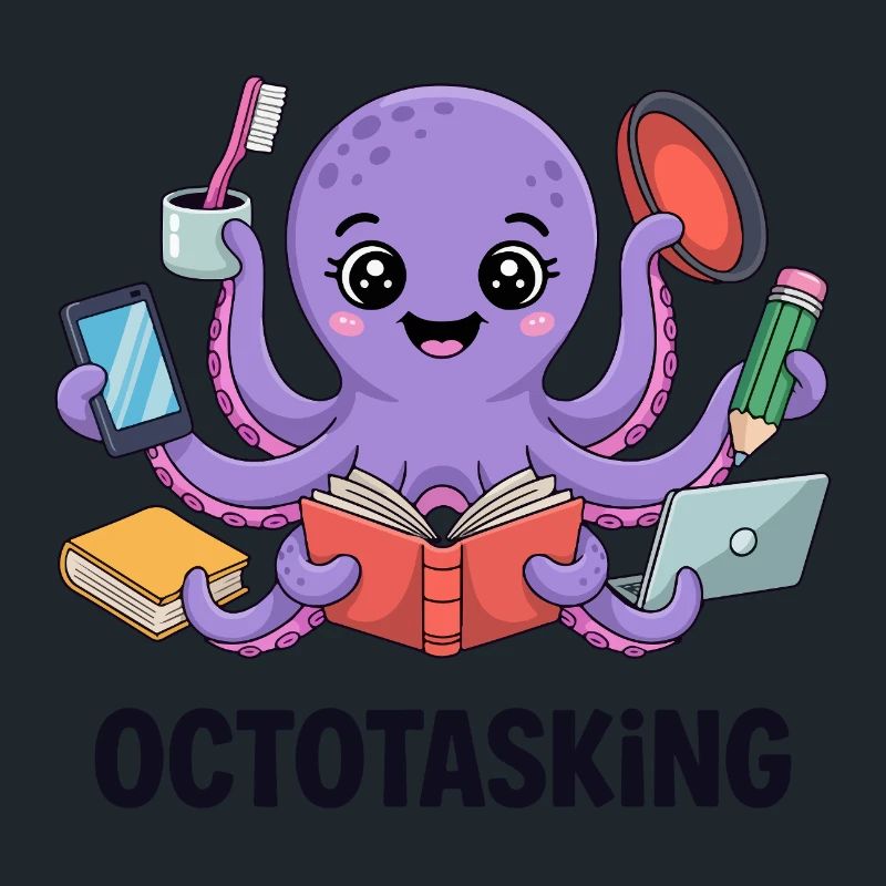 Octotasking octopus en mode multitâche