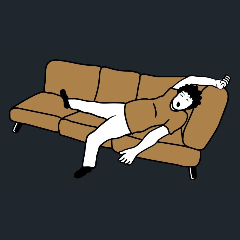 Schlafender Mann Couch