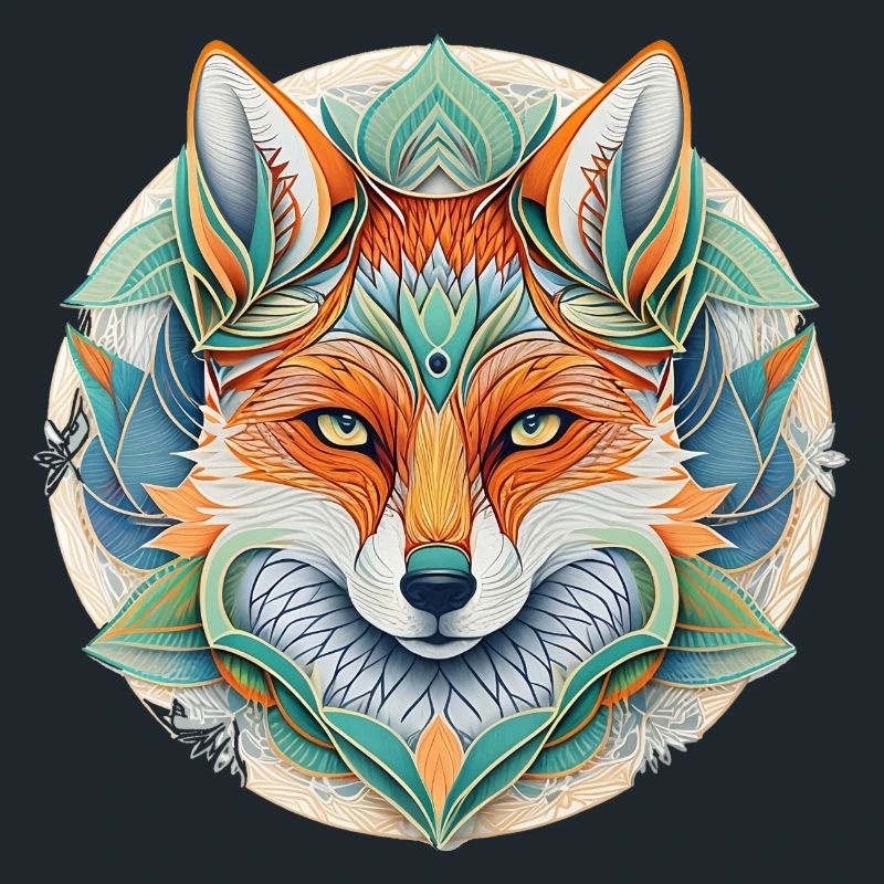 mystical fox mandala natural compound