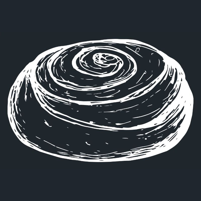 Cinnamon Roll Sweet Breakfast Hand Drawn