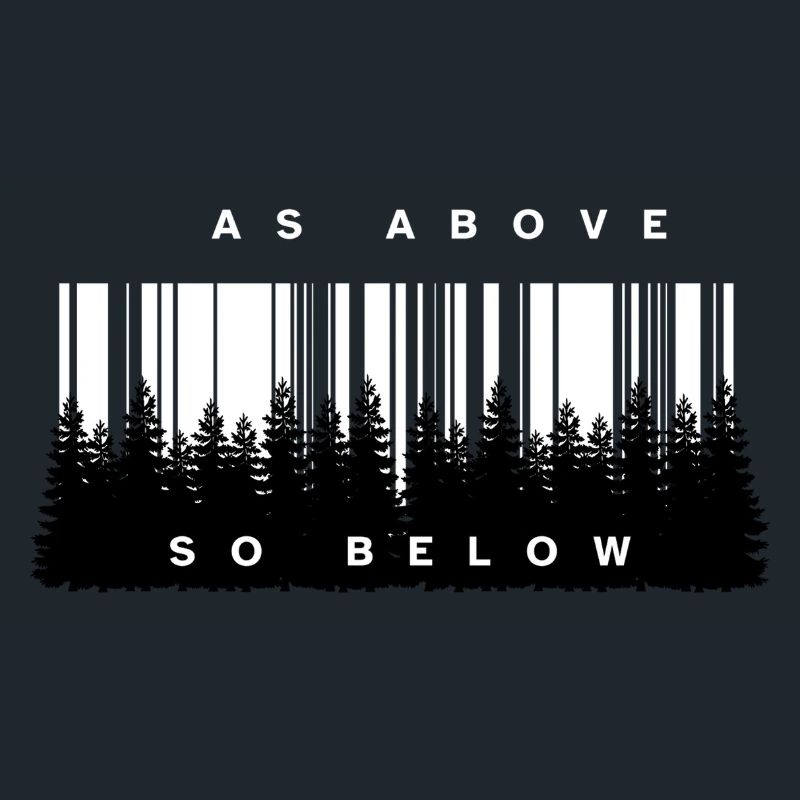 As Above So Below Forest Barcode