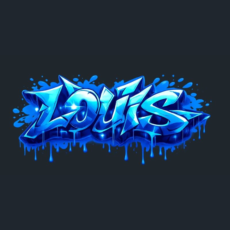 Graffiti LOUIS Name Gift Ideal Printable