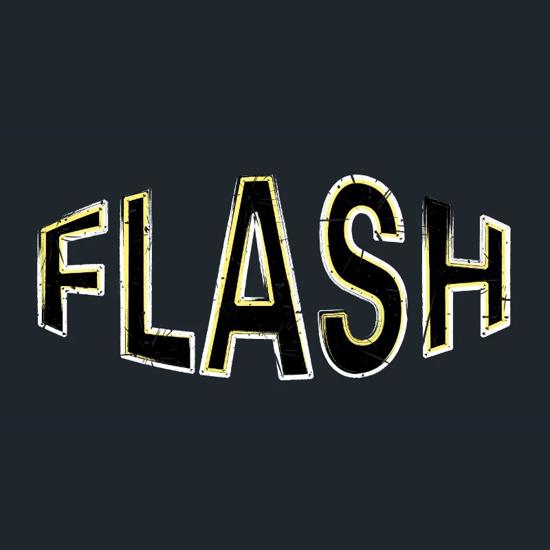 FLASH Label mit Blitzen