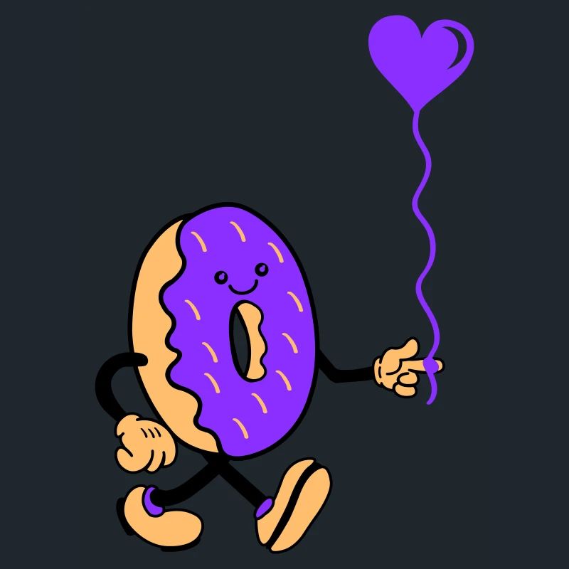 Donut Comic Heart