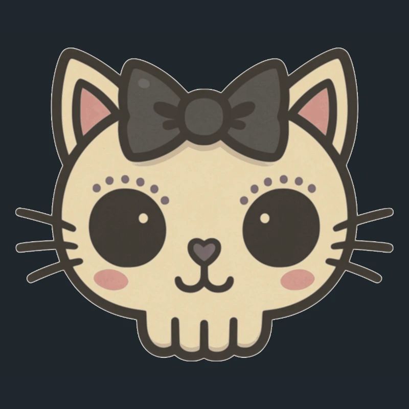 Crâne de chat mignon