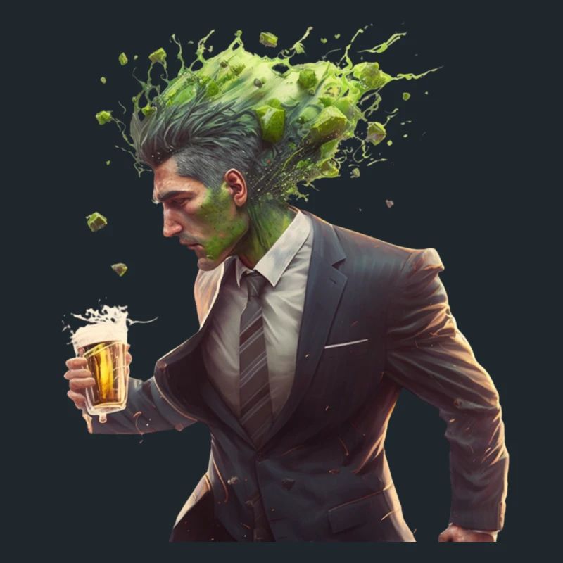 Hops explosion by craft beer. Suit