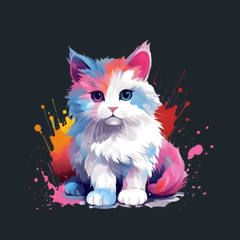 Splash Cat Kitty Design Geschenkidee
