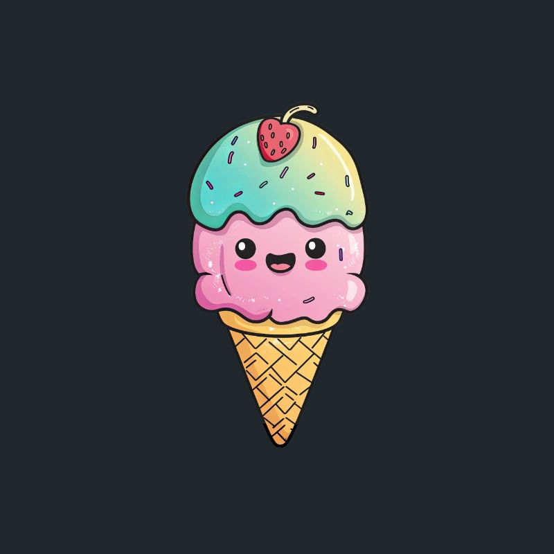 Ice cream with face