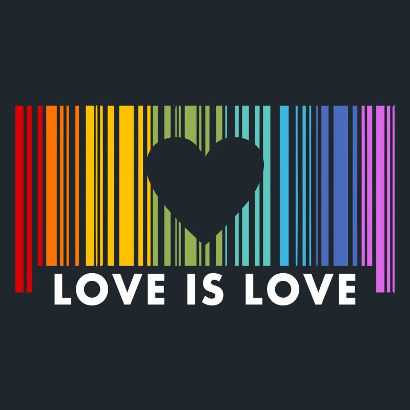 Liebe ist Liebe Regenbogen Barcode