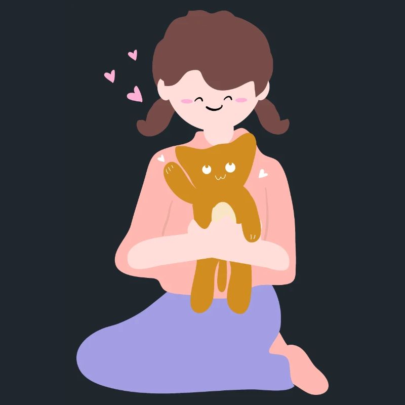 Cat sits in human palm2