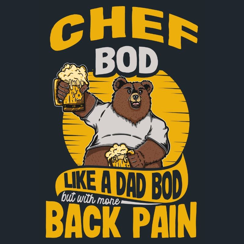 Chef Bod Like A Dad Bod Kitchen Cook Funny