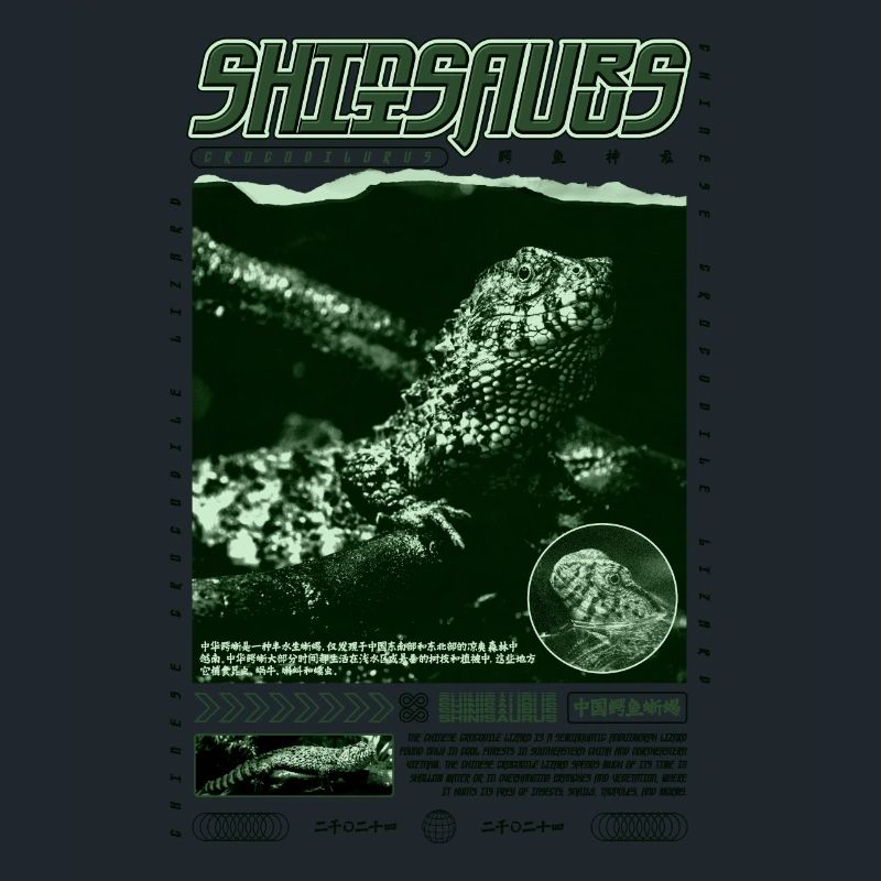 Chinesisches Krokodil Eidechse Shinisaurus Crocodilurus