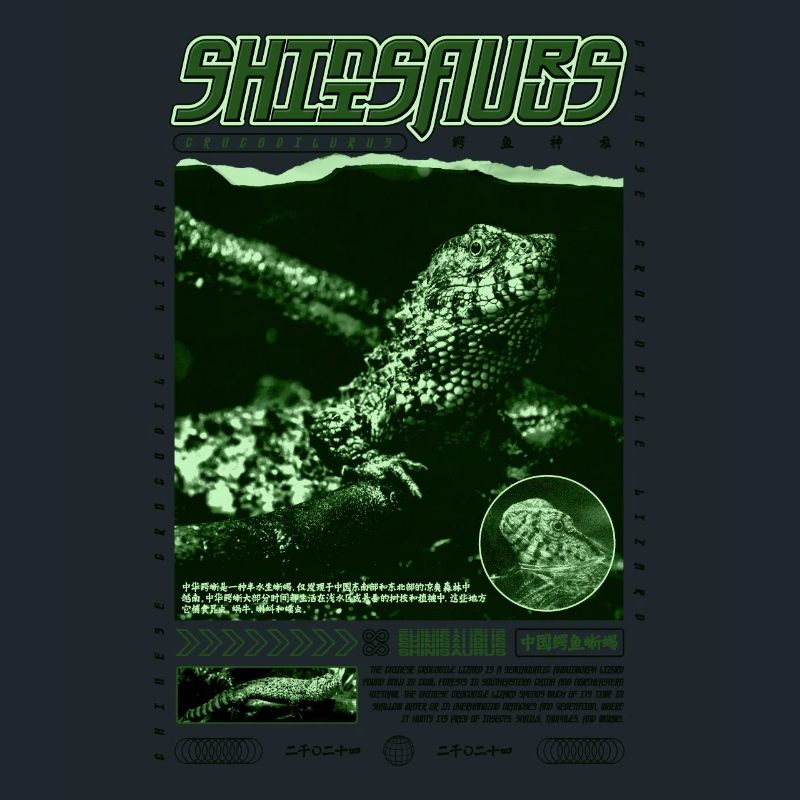 Chinesisches Krokodil Eidechse Shinisaurus Crocodilurus