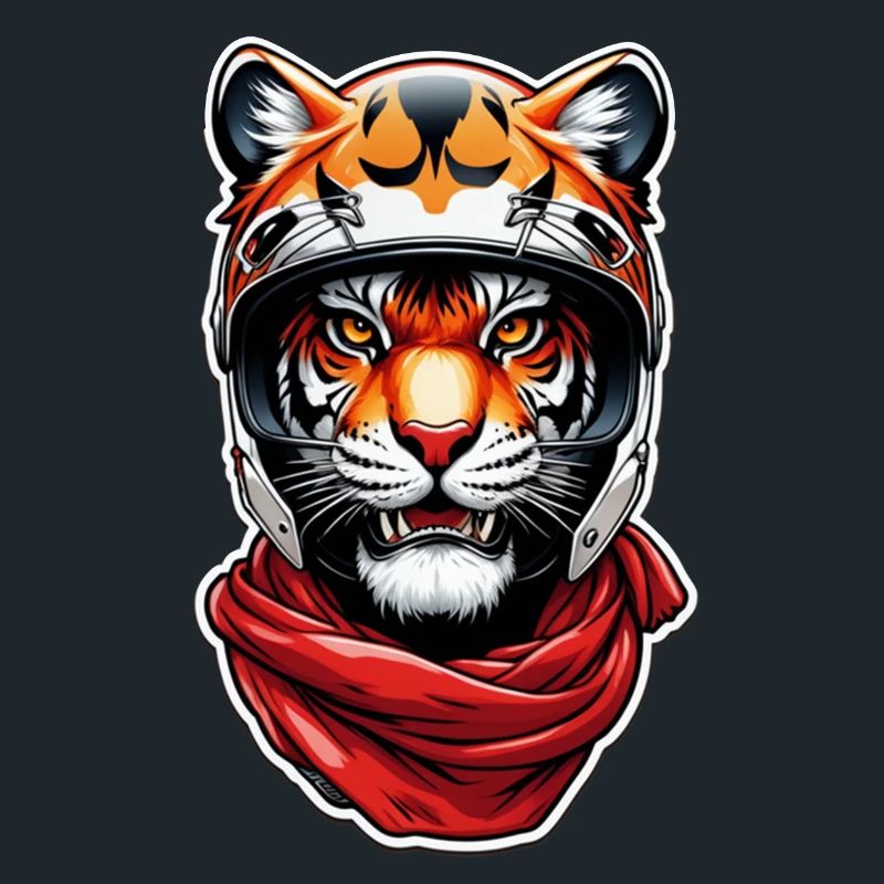 Biker Tiger - Motorrad Geschenk