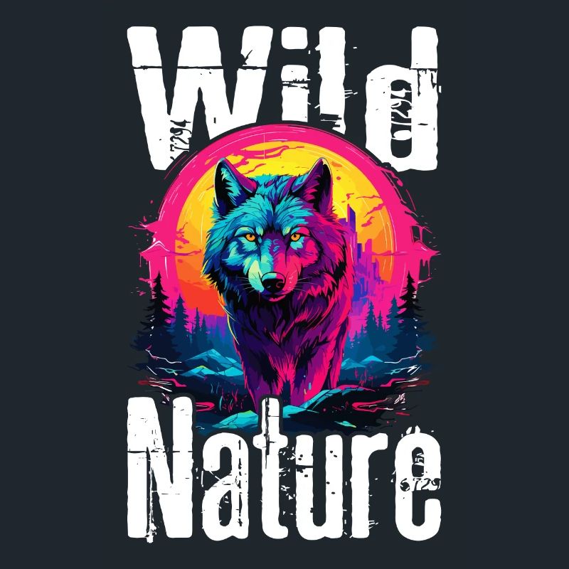 Wolf Wolf Head Wolves Wolf Pack Nature Neon Colorful