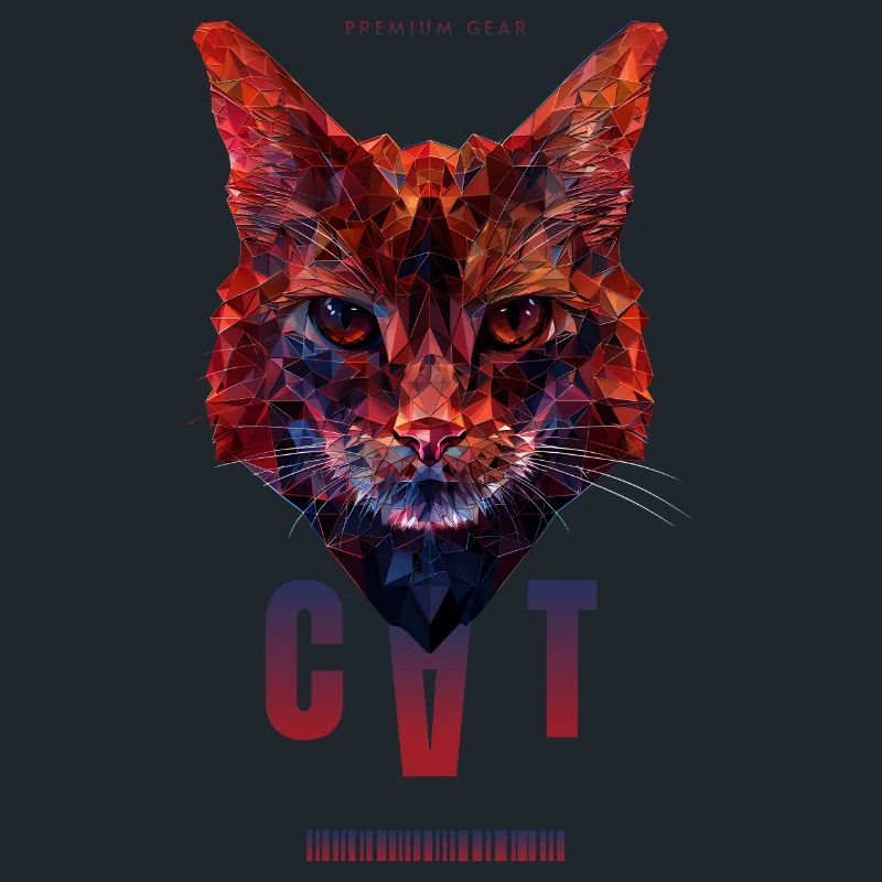 Geometric Cat Premium, for Cat Lovers
